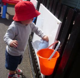 Mark making outside: Click Here To View Larger Image